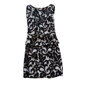 Milly New York Black & Nude Lace Dress - Size 4